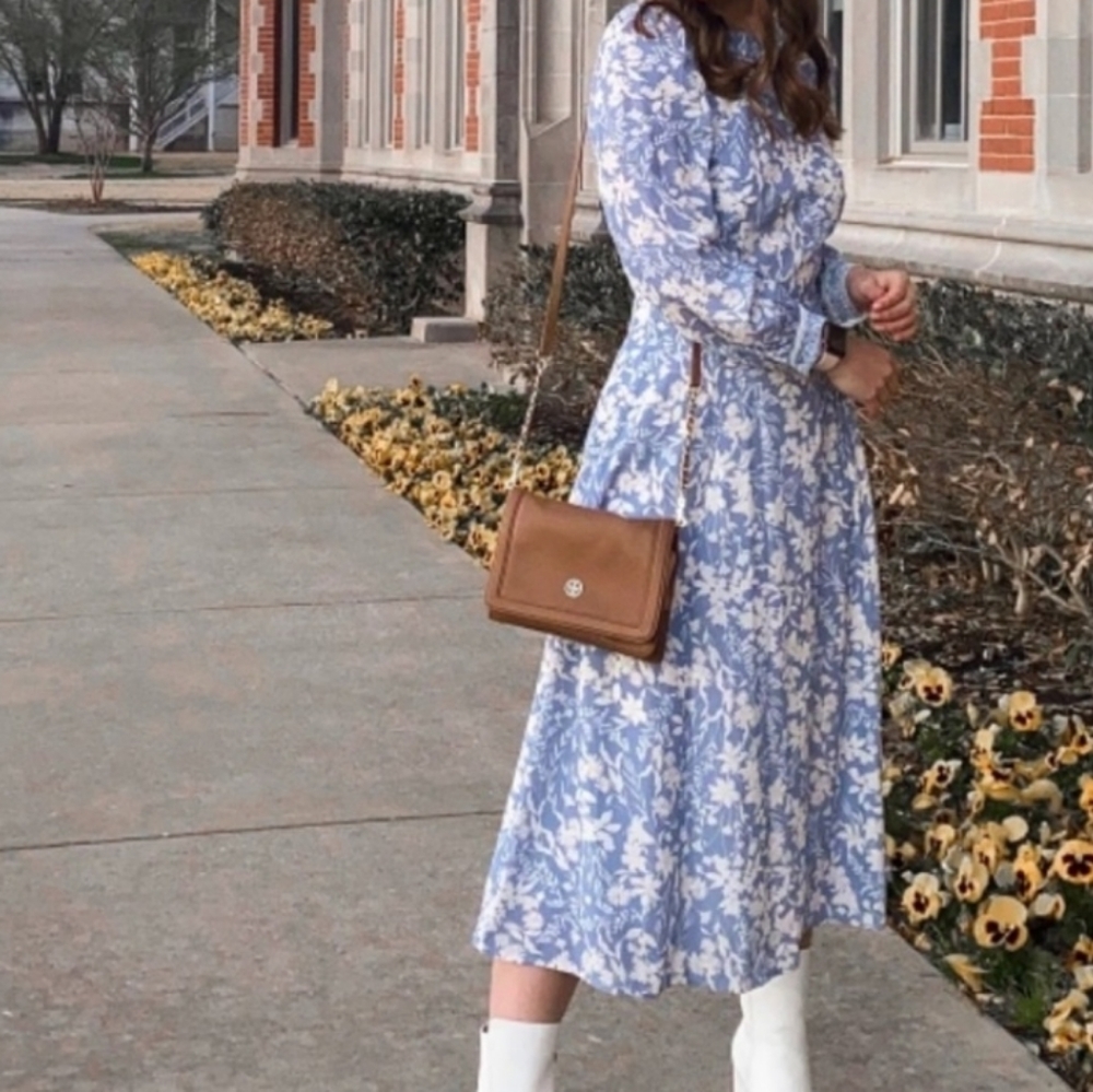 NWT Antonio Melani X Born On Fifth Y2K  Floral Long Sleeve Midi Dress